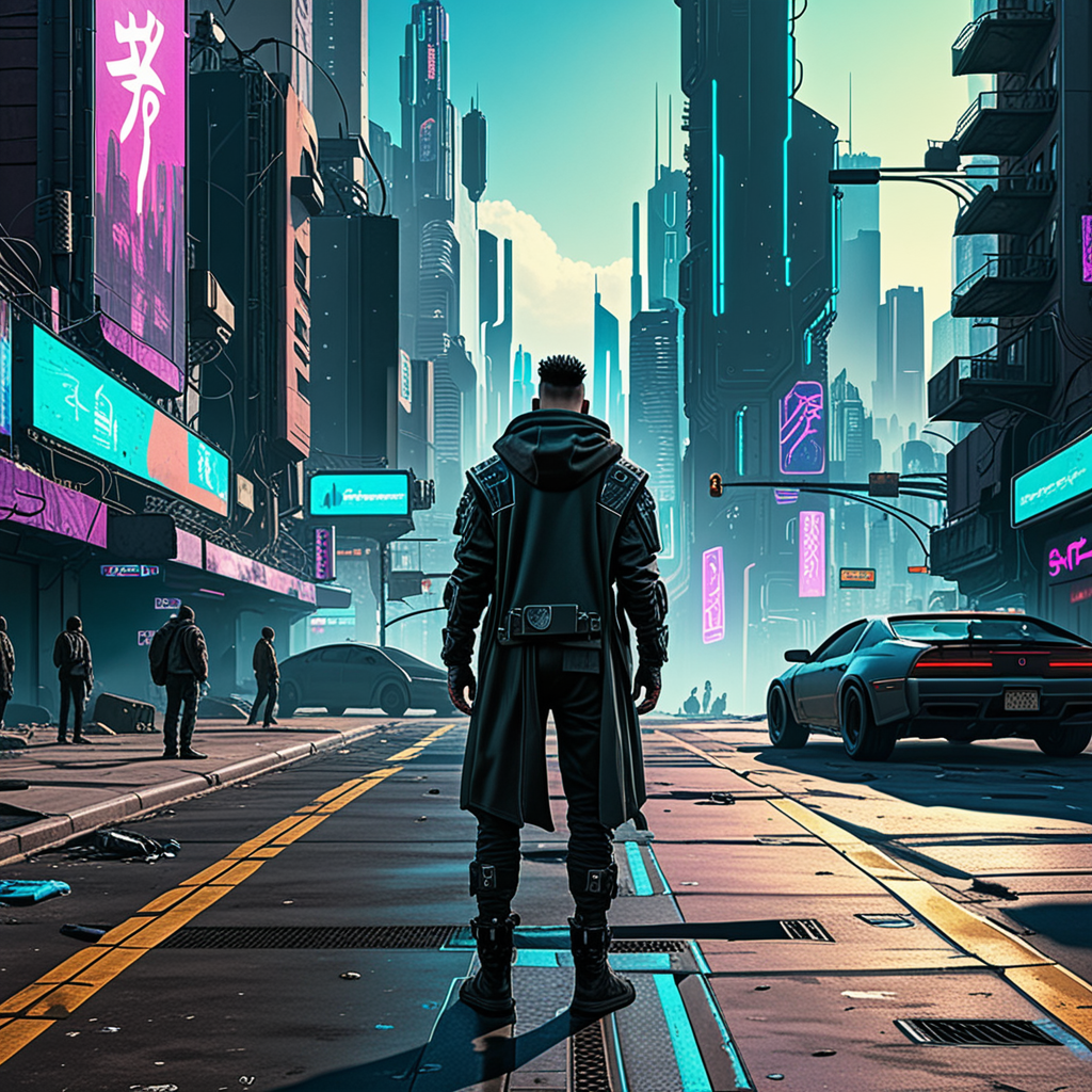 Cyberpunk city artwork